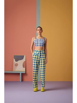 Muvazo - Blue Polyester Printed Co-Ords Sets