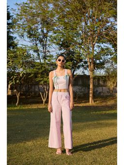 Muvazo - Pink Organic Cotton Stripes Co-Ords Sets