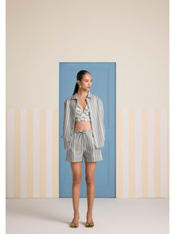 Muvazo - Grey Twill Stripes Co-Ords Sets