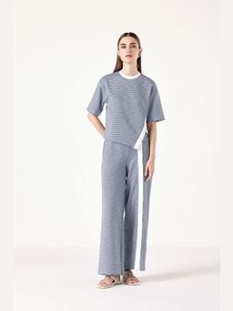Muvazo - Blue Jacquard Textured Co-Ords Sets