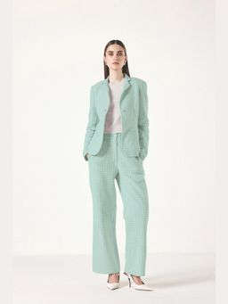 Muvazo - Blue Cotton Textured Co-Ords Sets