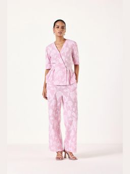 Muvazo - Pink Cotton Floral Co-Ords Sets