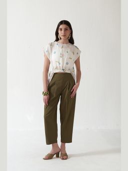 Muvazo - Green Cotton Floral Co-Ords Sets