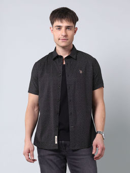 U.S. Polo Assn. Denim Co. - Men's All Over Printed Dobby Shirt