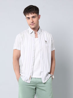 U.S. Polo Assn. Denim Co. - Men's Vertical Striped Regular Fit Shirt