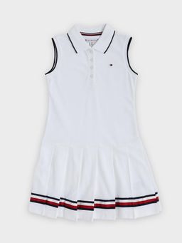 Tommy Hilfiger - Girls Cotton Polo Collar T-Shirt Dress