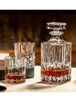 Melbify - Whiskey Decanter Set with 2Pc Glass 700 ml Decanter & 300 ml Glass