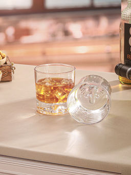 Trovea's - Elephant Embossed Crystal Whiskey Glass (Pack of 2)