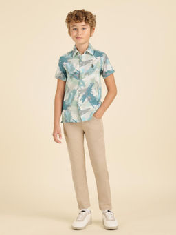 U.S. POLO ASSN. - Boys Blue Abstract Casual Shirt