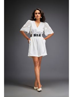 Deepika Arora - Woemns White Playsuit with Belt