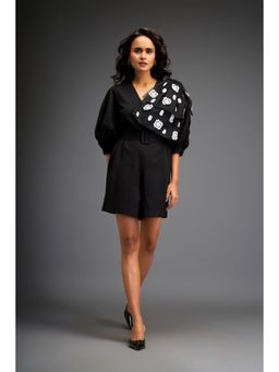 Deepika Arora - Woemns Black Playsuit with Belt