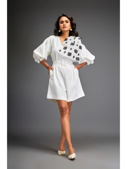 Deepika Arora - Woemns White Playsuit with Belt
