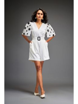 Deepika Arora - Woemns White Playsuit with Belt