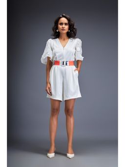Deepika Arora - Woemns White Playsuit with Belt