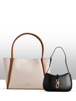 THESTO - Tube Tote Bag and Diva Shoulder - White (XL)