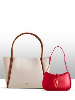 THESTO - Tube Tote Bag and Diva Shoulder - White (XL)