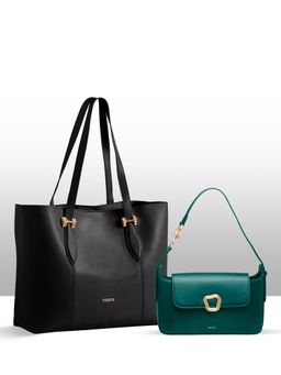 THESTO - Classic Handle Tote and The Rebel Handbag - Black (XL)