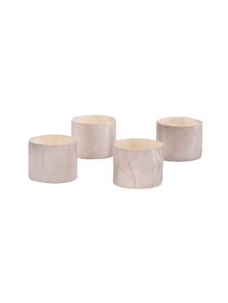 Pure Home + Living - Grey La Perla Napkin Ring (Set of 4)
