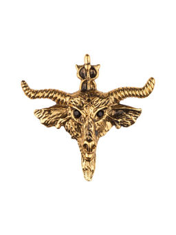 The Tie Hub - Men Gold Goat Skull Metal Lapel Pin