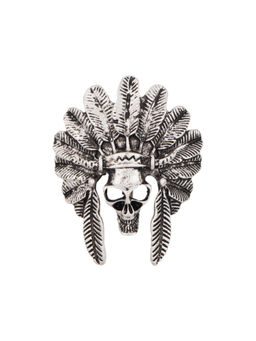 The Tie Hub - Men Oxidised Silver Skull Metal Lapel Pin