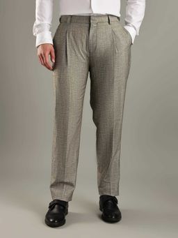 Tommy Hilfiger - Green Polyester Regular Fit Solid Straight Leg Trouser