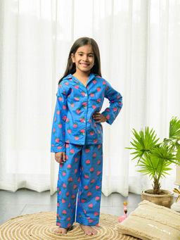 Fairies Forever - Strawberry Print Cotton Night Suit (Set of 2)
