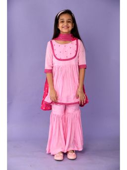 KALP - Pink Sequin Sharara (Set of 3)