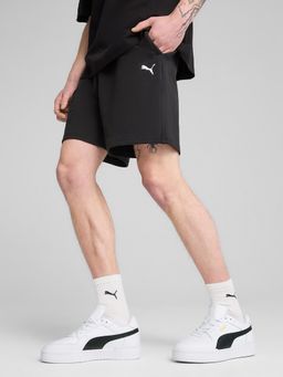 Puma - Black Solid Relaxed Shorts