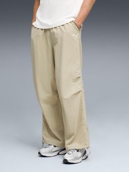 Puma - Beige Solid Oversized Trackpant