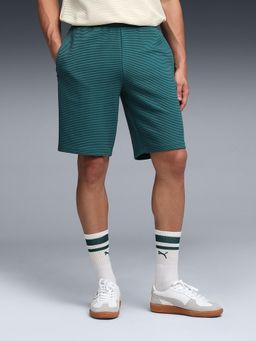 Puma - Green Textured Slim Shorts