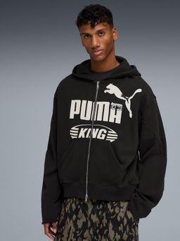 Puma - Black Printed Oversized Jacket