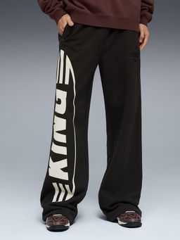 Puma - Black Printed Oversized Trackpant