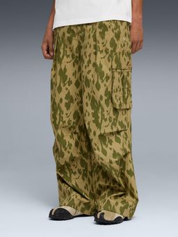 Puma - Beige Printed Relaxed Trackpant