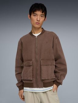 Puma - Brown Printed Relaxed Jacket