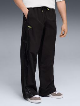 Puma - Black Colorblock Relaxed Trackpant