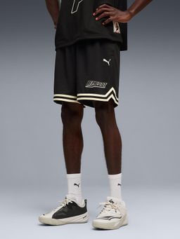 Puma - Black Solid Oversized Shorts