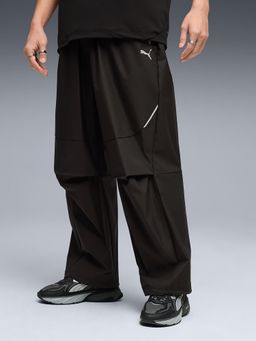Puma - Black Solid Oversized Trackpant