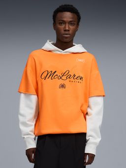 Puma - Orange Printed Oversized Hoodie