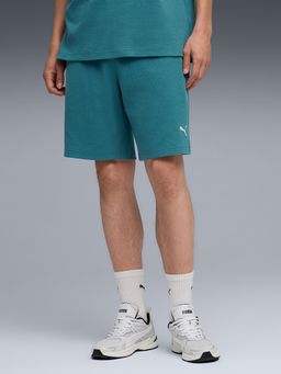 Puma - Green Solid Relaxed Shorts