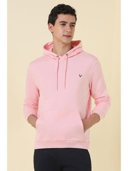 Allen Solly - Pink Solid Regular Hoodie