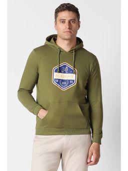 Van Heusen - Olive Printed Slim Hoodie
