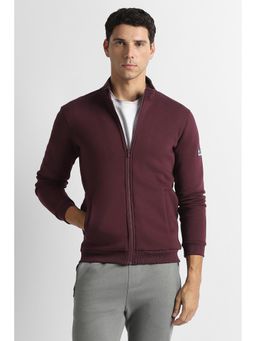 Van Heusen - Maroon Solid Regular Sweatshirt