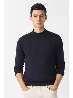 Van Heusen - Navy Blue Solid Regular Sweater