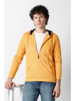 Van Heusen - Yellow Printed Regular Hoodie
