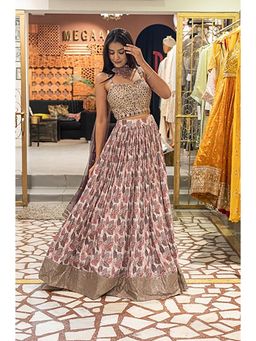 Soniya G - Onion Pink Lehenga With Blouse And Choker Dupatta
