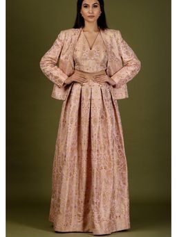 Soniya G - Pink Lehenga with Blouse and Jacket