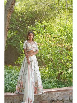 Soniya G - Pastel Green Lehenga With Blouse And Dupatta