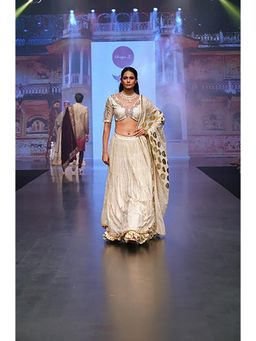 Soniya G - Ivory Forest Print Lehenga with Blouse and Dupatta