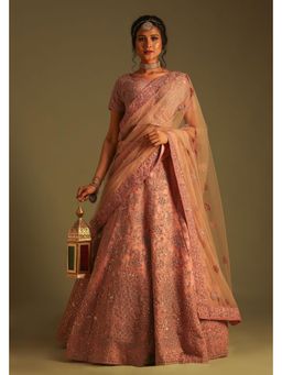 Soniya G - Peach Lehenga with Blouse and Dupatta
