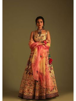 Soniya G - Yellow Lehenga with Embroider Blouse and Dupatta